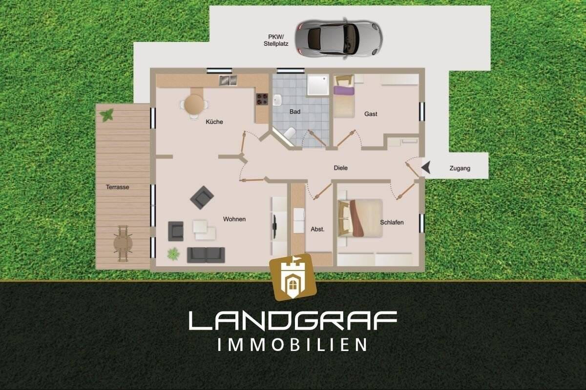 Immobilie in Harpstedt - Jetzt letzte Einheit sichern! Moderner Doppelbungalow NEUBAU in Harpstedt - Bild 1