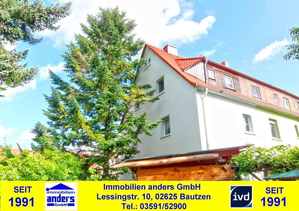 Immobilie in Bautzen - Budyšin - Teilmodernisiertes Reihenendhaus mit Terrasse in ruhiger Wohnlage in Bautzen - Bild 0