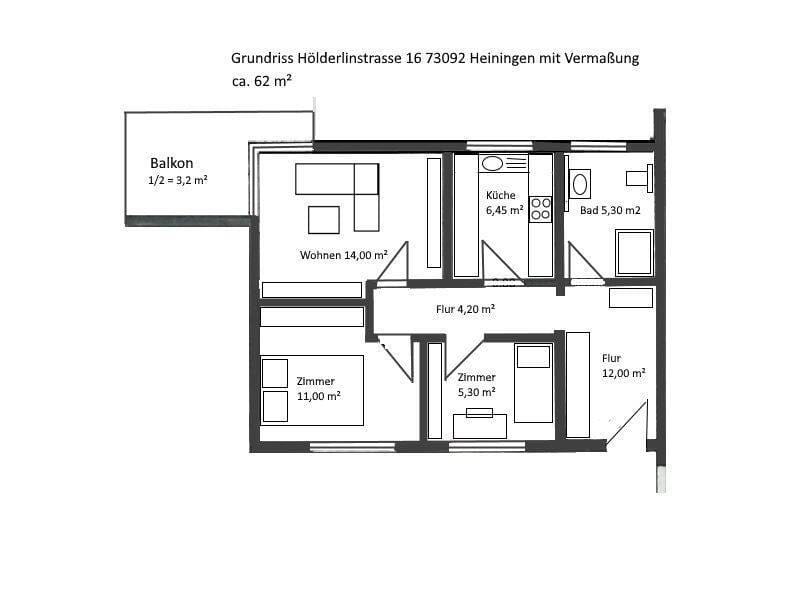 Immobilie in Heiningen - PROVISIONSFREI Attraktive kleine 3-Zi.-Wohnung in Heiningen - Bild 1