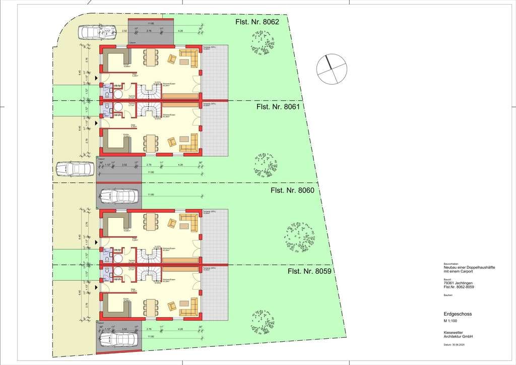 Immobilie in Sasbach am Kaiserstuhl - Projektierte, familienfreundliche DHH mit Dachterrasse - Bild 4