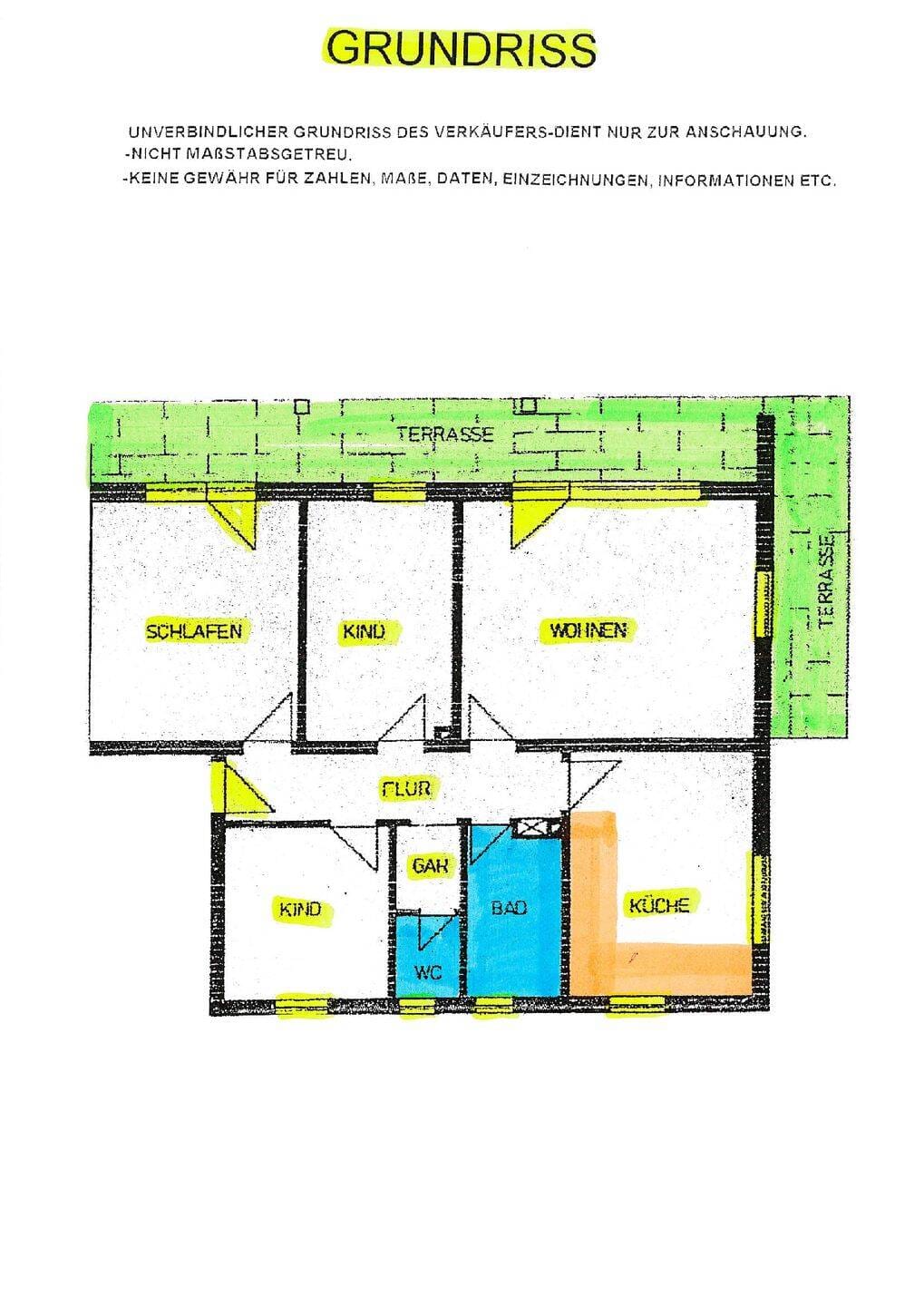 Immobilie in Pettstadt - PETTSTADT: 4-ZIMMER-ERDGESCHOSS-WOHNUNG(=SOFORT FREI)MIT ca.30m2 TERRASSE FÜR 275.000,-EURO - Bild 4