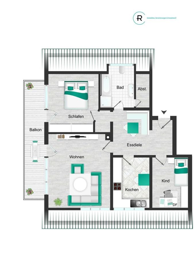 Immobilie in Kalchreuth - Stylische DG-Wohnung mit Sonnenbalkon – nur 17 Min. nach Nürnberg Zentrum - GEGEN GEBOT - Bild 0