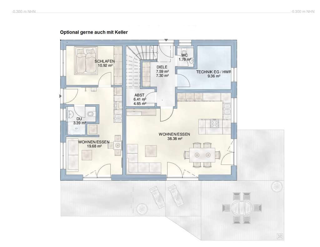 Immobilie in Jetzendorf - Null-Energie-Kosten-Einfamilienhaus mit Einliegerwohnung, optional mit Keller auf schönem Grundstück - Bild 4
