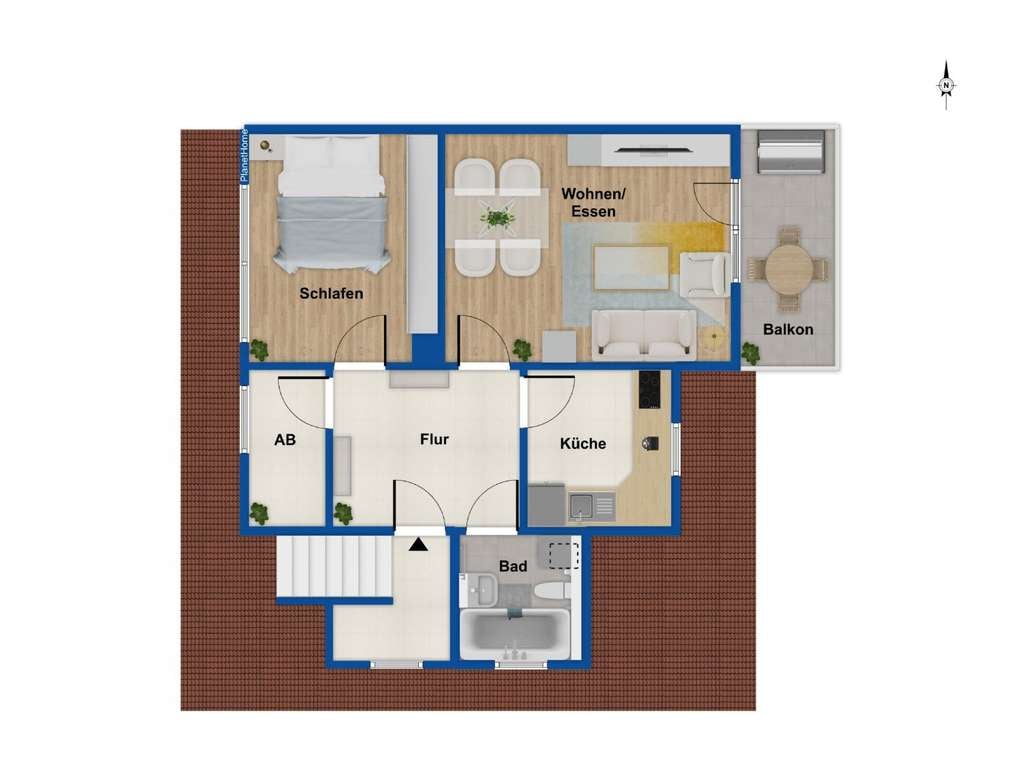 Immobilie in Zwenkau - Helle Dachgeschosswohnung mit 2,5 Zimmern &amp; Balkon unweit vom Zwenkauer See - Bild 5