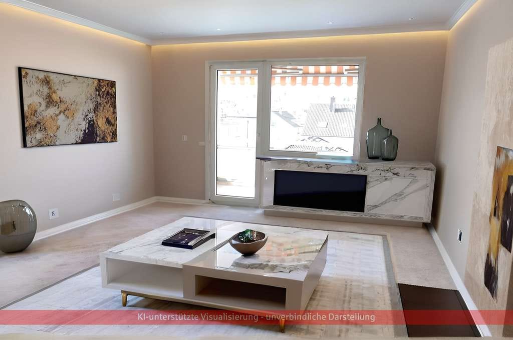 Immobilie in Bad Soden - Bad Soden Stadtmitte, Wohnung zum Renovieren, ruhige Lage, 4. Stock, 2 Balkone, Stellplatz, frei - Bild 3