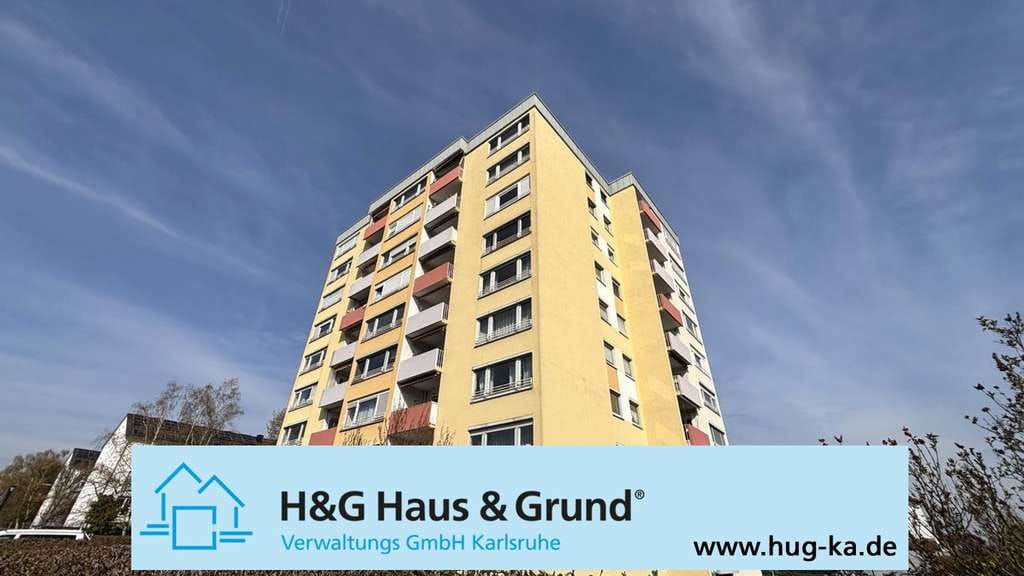 Immobilie in Stutensee - FREI! Gepflegte 3-Zimmerwohnung im Erdgeschoss mit Süd-Loggia und Garage in Blankenloch - Bild 0
