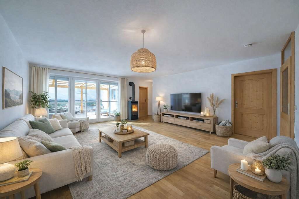 Immobilie in Hausham - Gartenwohnung in Hausham * Überdachte Terrasse * Kamin * Einauküche - Bild 2