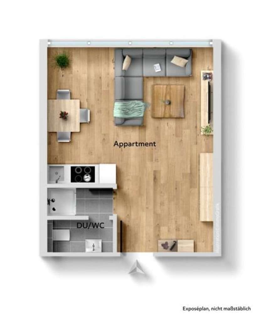 Immobilie in Filderstadt - Kapitalanleger aufgepasst! Interessantes 1 Zimmer-Apartment in Filderstadt! - Bild 1