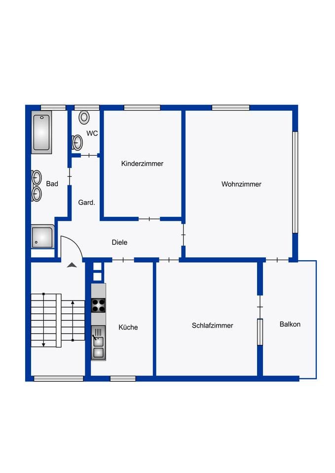 Immobilie in Korb - Helle 3,5-Zimmer-Etagenwohnung mit Balkon im malerischen Remstal! - Bild 0
