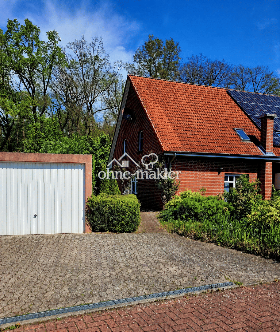 Immobilie in Hodenhagen - Ruhige DHH in Sackgasse mit Kamin, Südterrasse, Garage – provisionsfrei - Bild 1
