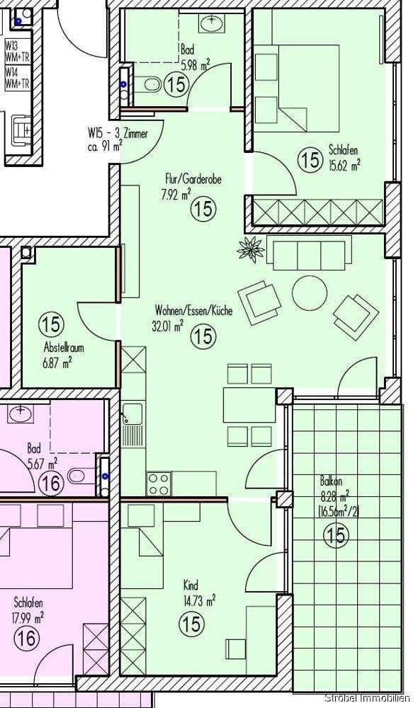 Immobilie in Dürrwangen - Modernes Wohnen in Dürrwangen - im Mehrfamilienhaus Osterglocke - Bild 4