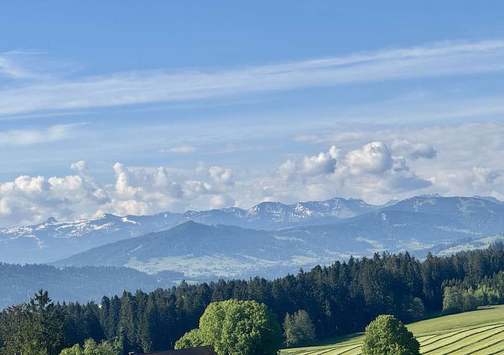 Immobilie in Scheidegg - Einfamilienhaus mit atemberaubender Sicht auf das Alpenpanorama vom Niederen bis ins Montafon!! - Bild 0