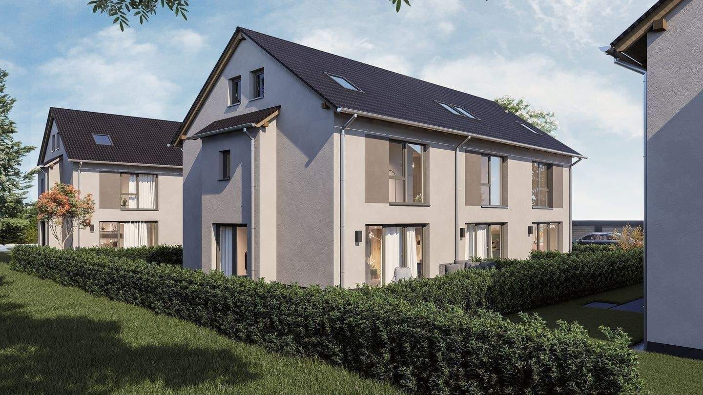 Immobilie in Vierkirchen - Eckhaus XXL Lkr. Dachau + KfW 55 förderfähig + Sonderpreis + Rohbau erstellt. Nutzfläche Haus 178m².  - Bild 1