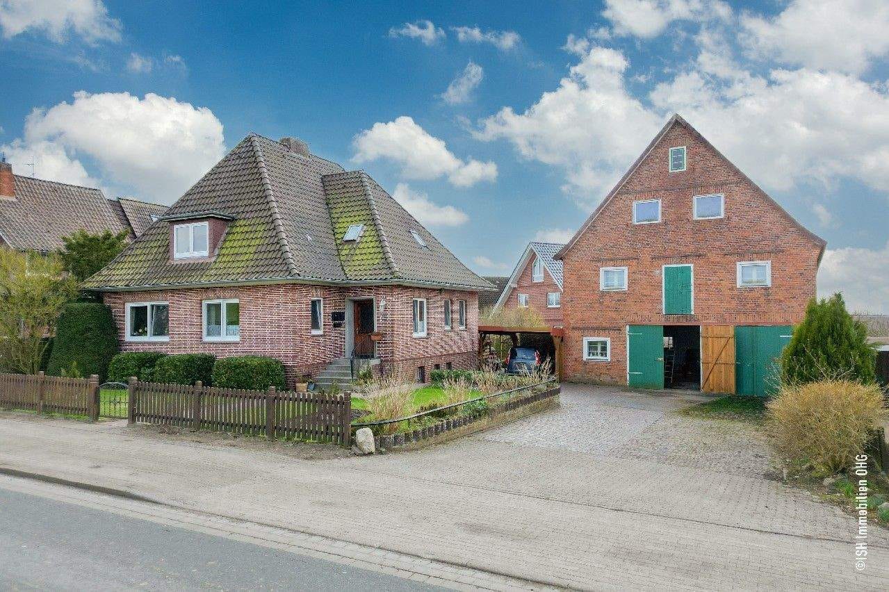 Immobilie in Jork - Einfamilienhaus mit Einliegerwohnung und Scheune in Deichlage von Jork Borstel zur Anlage ! - Bild 1