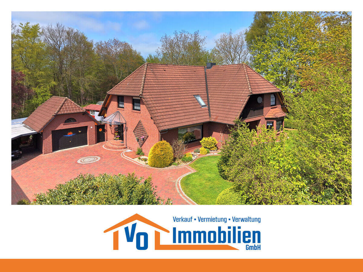 Immobilie in Großefehn - Traumhaftes Wohnen in zweiter Reihe: Besonderes  Einfamilienhaus mit Pool und eigenem Waldstück - Bild 0