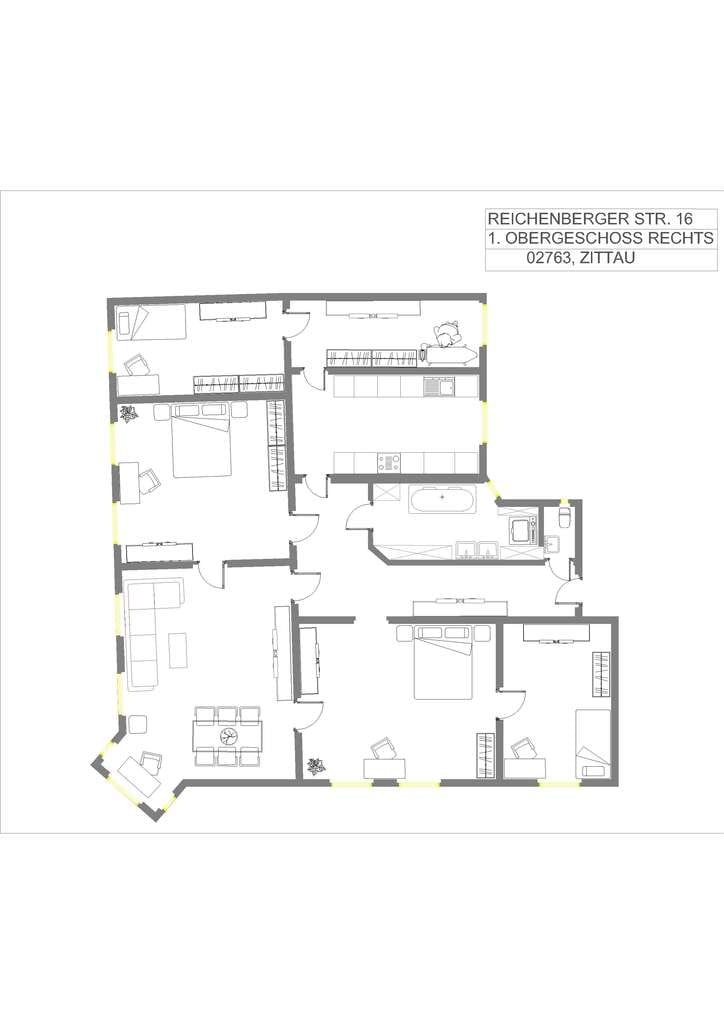 Immobilie in Bertsdorf-Hörnitz - Sonnige, zentrale 6-Raum-Altbauwohnung mit Echtholzdielen! Provisionsfrei direkt vom Eigentümer!! - Bild 1