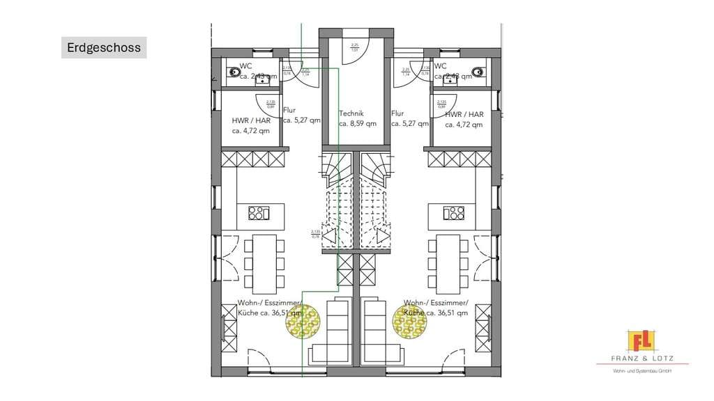 Immobilie in Allendorf (Lumda) - Wie ein eigenes Haus: Exklusive 4 Zimmer Designwohnung mit Garten im Neubaugebiet „Auf der Hege II“ - Bild 3