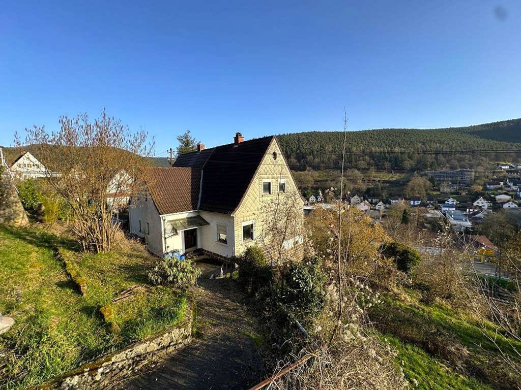 Immobilie in Lambrecht - Kleines Häuschen auf großem sonnigen Hanggrundstück mit Süd- 
ausrichtung und Fernblick - Bild 0