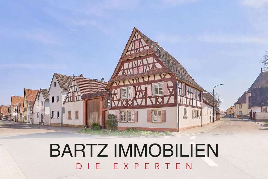 Immobilie in Gommersheim - Fachwerkanwesen mit Nebengebäude & großem Garten - Bild 0