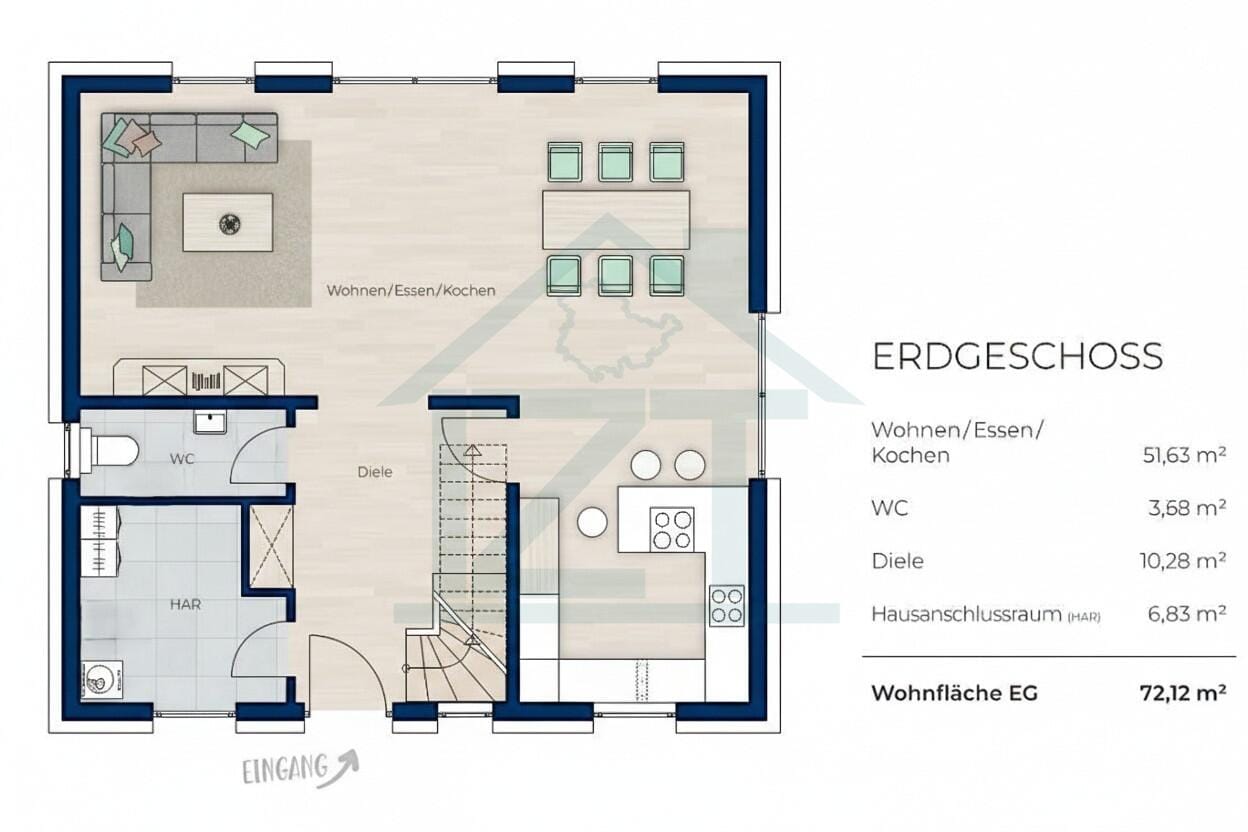 Immobilie in Heideland - Einfamilienhaus inklusive 810 m² Grundstück in Großhelmsdorf - Bild 3