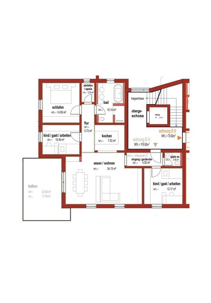 Immobilie in Ellingen - WOHNEN AM AMSELWEG - NEUBAU 4-Zimmer-Eigentumswohnung MIT BALKON - Bild 4