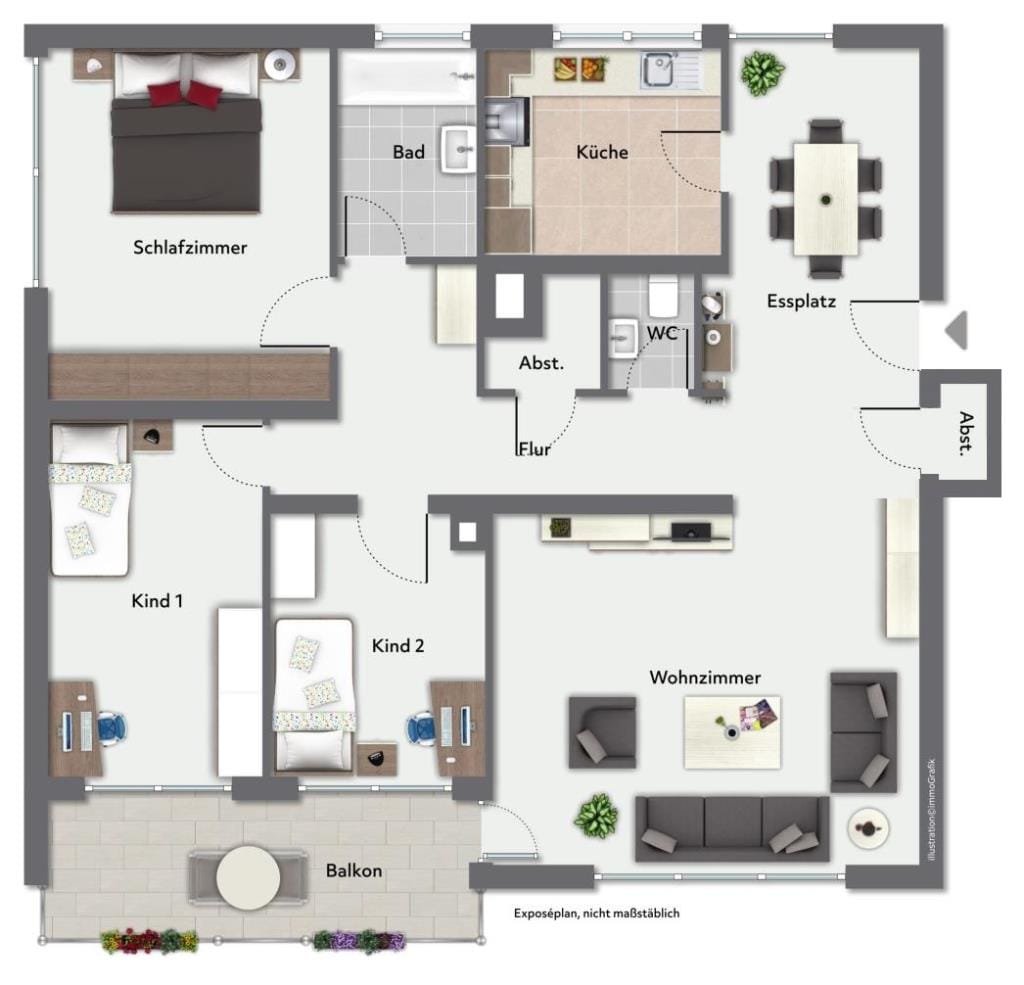 Immobilie in Kuchen - Wohntraum für die Familie! Moderne 4,5 Zimmer-Wohnung in toller Wohnlage! - Bild 1