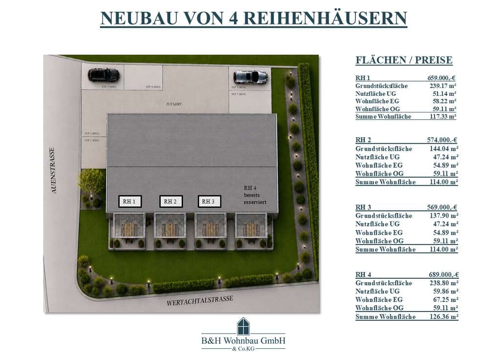 Immobilie in Wehringen - Neubau von 4 modernen Reihenhäusern für Familien im kfw-40 Standard - Bild 4