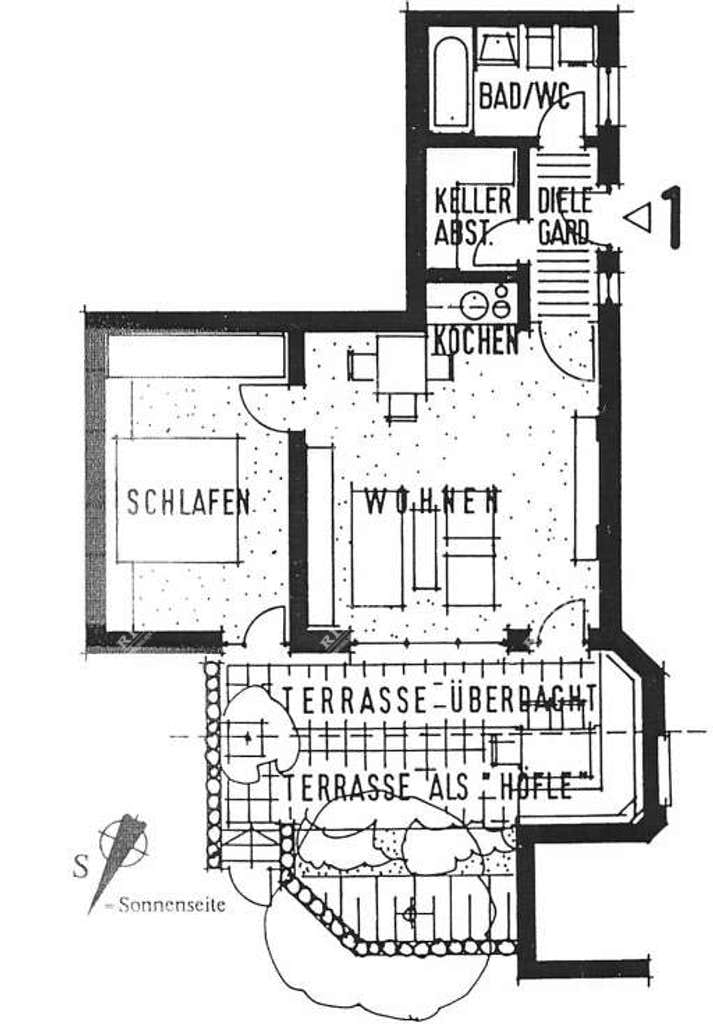 Immobilie in Steinheim an der Murr - Reduzier-Kapitalanlage, gemütliche 2 Zi-ETW, Terrasse, TG- und Aussenstellplatz, z. Zt. vermietet - Bild 3