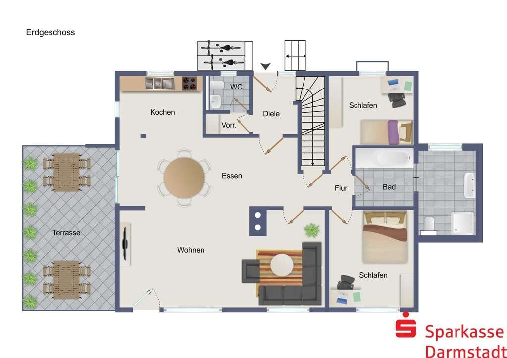 Immobilie in Mühltal - Zweifamilienhaus am Fuße des Lohbergs - Bild 2