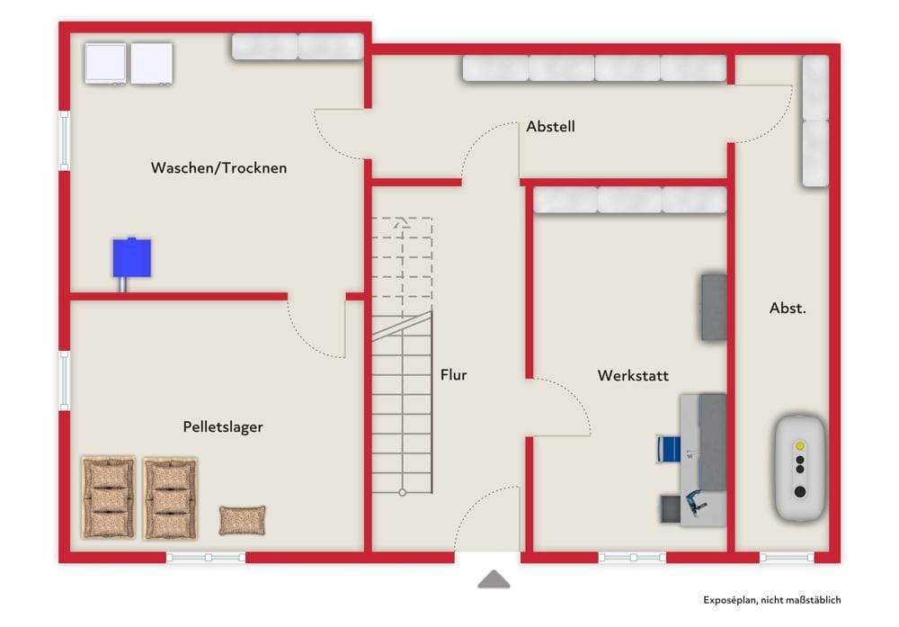 Immobilie in Mandelbachtal - Ommersheim-Ortskern: Ein- bis Zweifamilienhaus mit Garage, einseitig angebaut, in sehr guter Lage - Bild 1