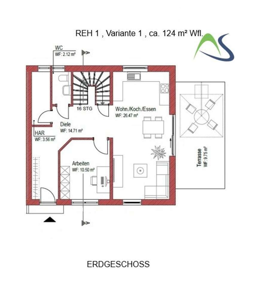 Immobilie in Wald - Zukunftsorientiertes Zuhause - Modernes Reiheneckhaus in bester Lage als Ausbauhaus - Bild 2