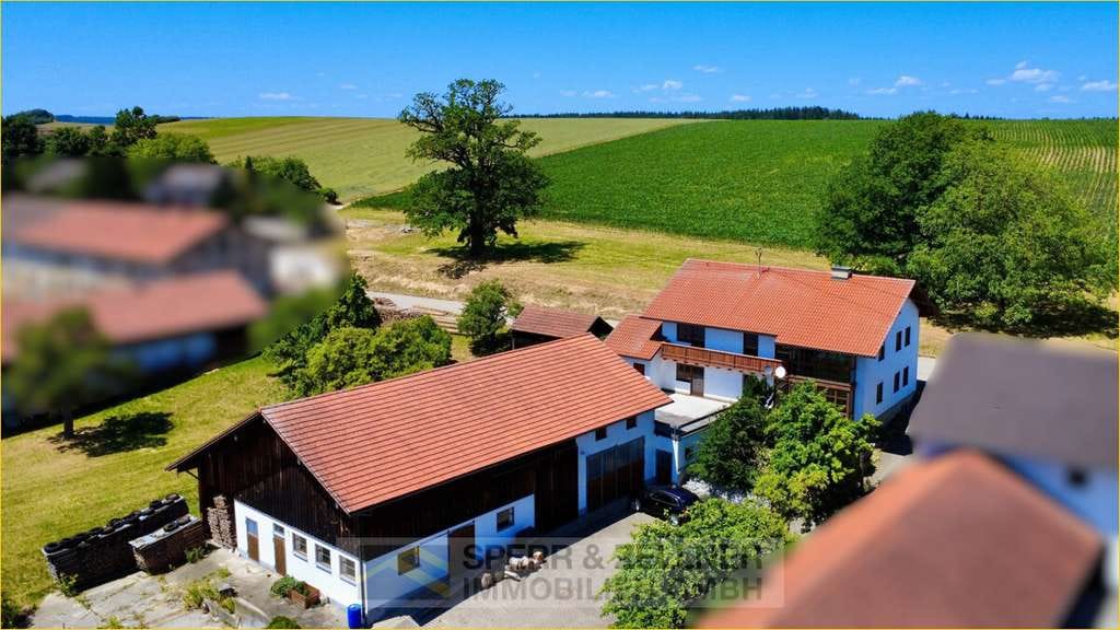 Immobilie in Kirchdorf - Berg - Idyllisches Anwesen: Hofstelle mit 2 Zweifamilienhäuser, Garagen & Lagerhalle und Grünflächen - Bild 2