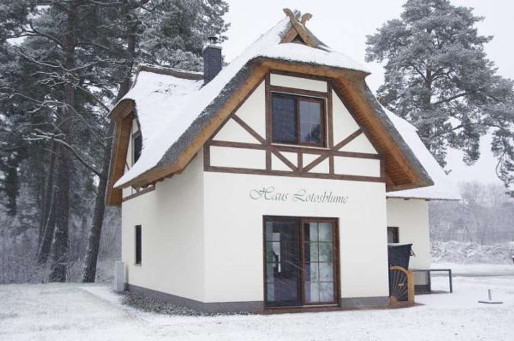 Immobilie in Zirchow - Schönes Reetdach-Ferienhaus mit Haffblick in gehobener Innenausstattung - Bild 1