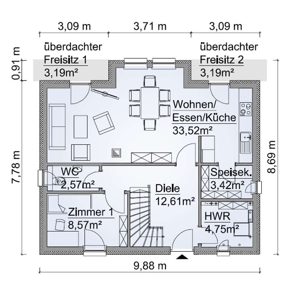 Immobilie in Süderheistedt - Attraktives KFW 40 Scanhaus in Süderheistedt! - Bild 1