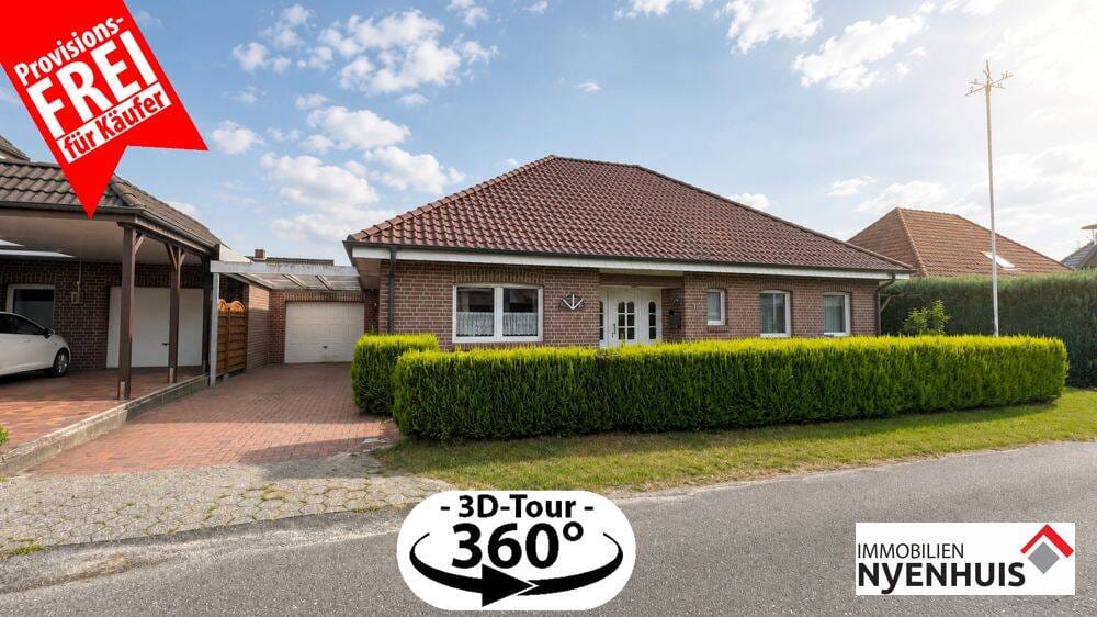 Immobilie in Niederlangen - Walmdachbungalow mit Garage & Carport ** Terrasse Südlage ** ** provisionsfrei für den Käufer - Bild 0