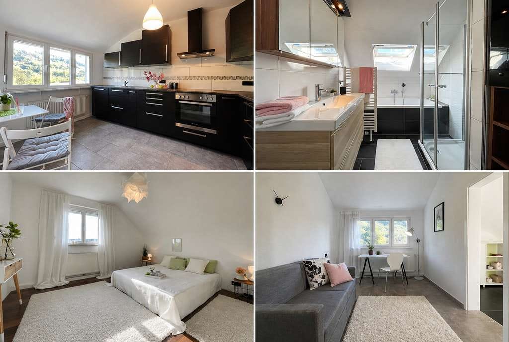 Immobilie in Albbruck - 4 Zimmer Dachgeschosswohnung mit großem eigenem Garten und Garage, Leerstand - Bild 3