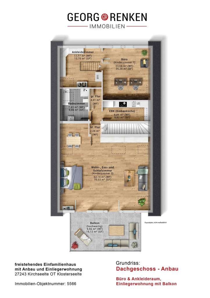 Immobilie in Kirchseelte - Kirchseelte-Klosterseelte | Großzügiges Fachwerkanwesen mit Einliegerwohnung, Pool und Weidefläche - Bild 3