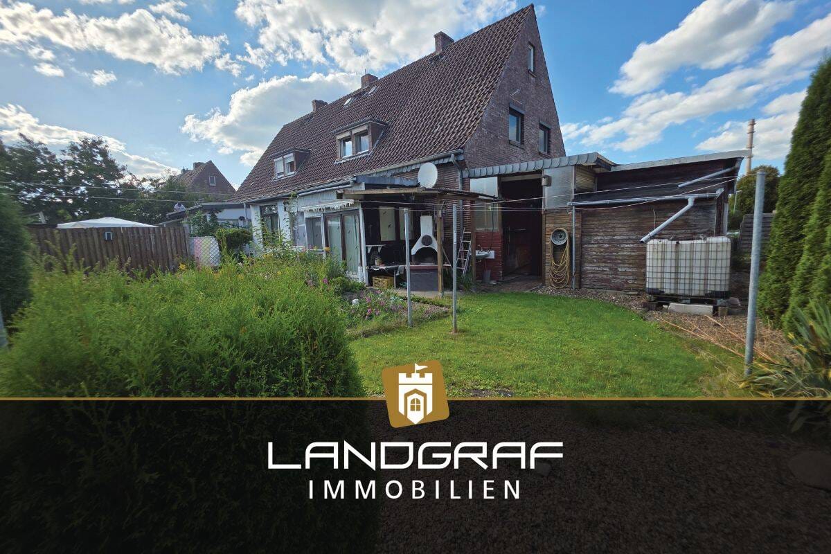 Immobilie in Dünsen - Charmante Doppelhaushälfte mit Potenzial – Renovierungsbedürftig, auf tollem Endgrundstück mit Keller und Carport! - Bild 1