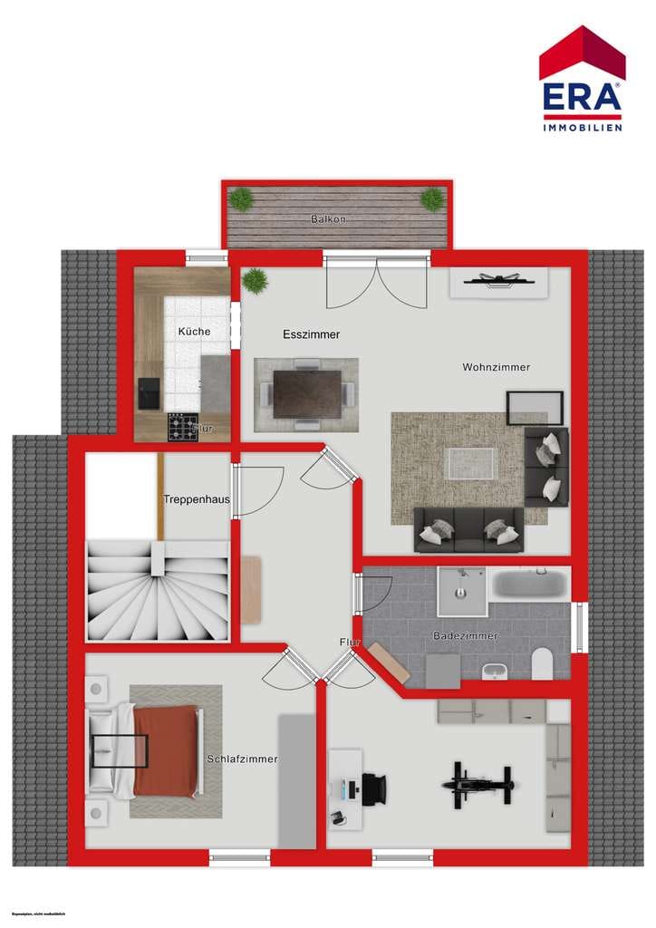 Immobilie in Amt Wachsenburg - Ein Dachgeschoß-Eigentumswohnung mit Stellplatz und Balkon in ruhiger ländlich idyllischer Lage - Bild 0