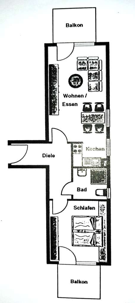 Immobilie in Villingen-Schwenningen - Villingen - Nur für Profis - Unbesichtigt Kaufen - Vermietete 2 Zimmer-Whg. zu verkaufen - Bild 1