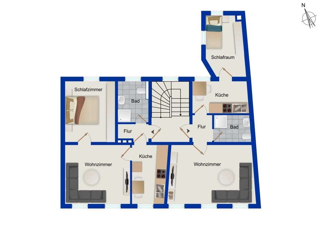 Immobilie in Lutherstadt Eisleben - Kapitalanlage im Stadtzentrum von Lutherstadt Eisleben – voll vermietetes Mehrfamilienhaus - Bild 4