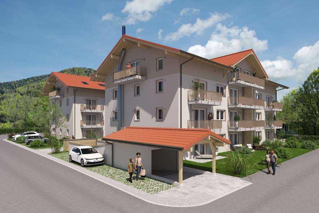 Immobilie in Ruhpolding - "Otto-Filitz-Park" Ruhpolding: Neubau 4-Zimmer-Eigentumswohnung im ersten Obergeschoss mit Balkon - Bild 1