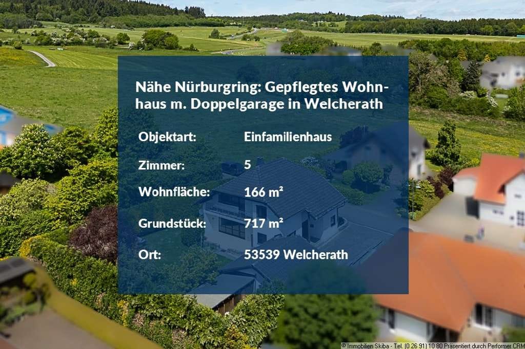 Immobilie in Kelberg - Nähe Nürburgring: Gepflegtes Wohnhaus mit Doppelgarage und Garten in Welcherath - Bild 1