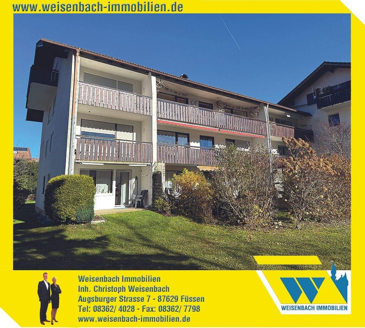 Immobilie in Pfronten - Sonnig gelegene 4-Zimmer-Wohnung in guter Wohnlage mit schönem Bergblick - Bild 2
