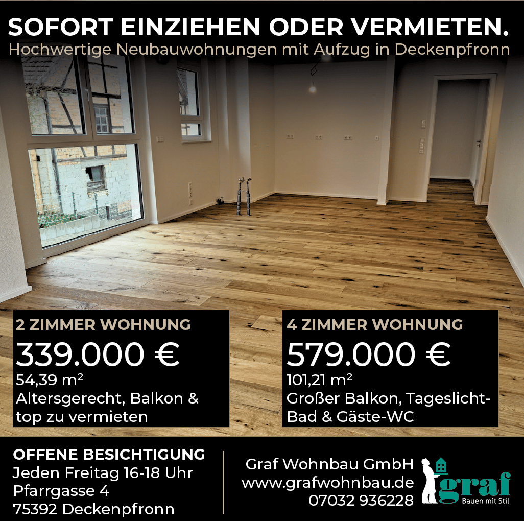 Immobilie in Deckenpfronn - Offene Besichtigung Deckenpfronn - Bild 0