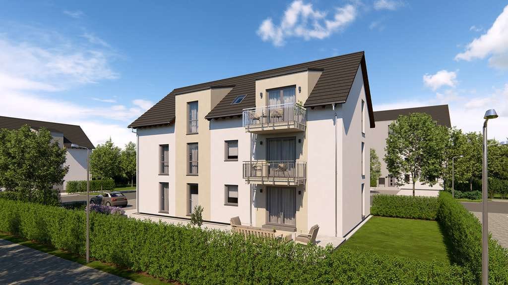Immobilie in Waldalgesheim - Massives Mehrfamilienhaus mit 3 Wohnungen in Fertigbauweise. - Bild 0
