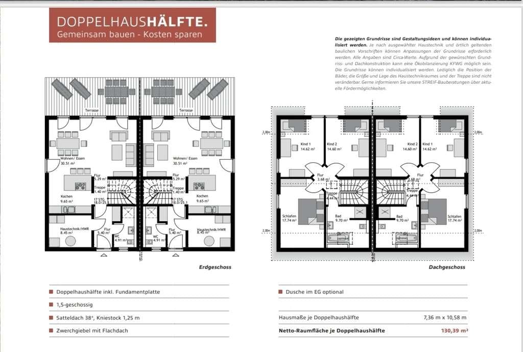 Immobilie in Karlskron - Leben wie im Einfamilienhaus-geräumiges, modernes Doppelhaus - Bild 1