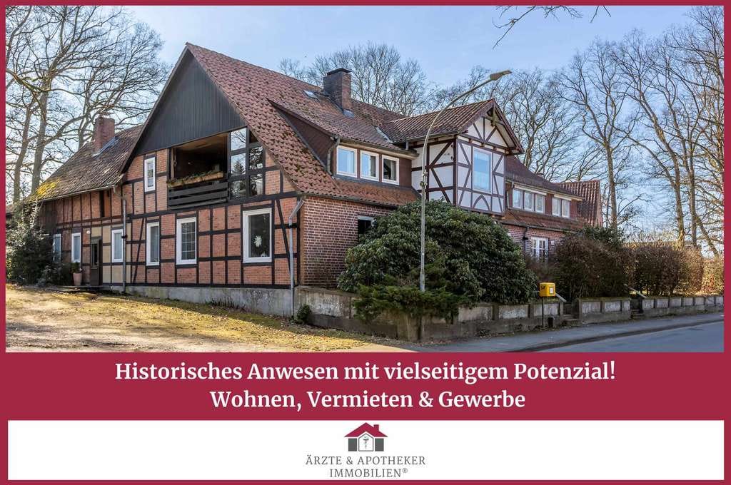 Immobilie in Wriedel - Historisches Anwesen mit vielseitigem Potenzial – Wohnen, Vermieten & Gewerbe! - Bild 1