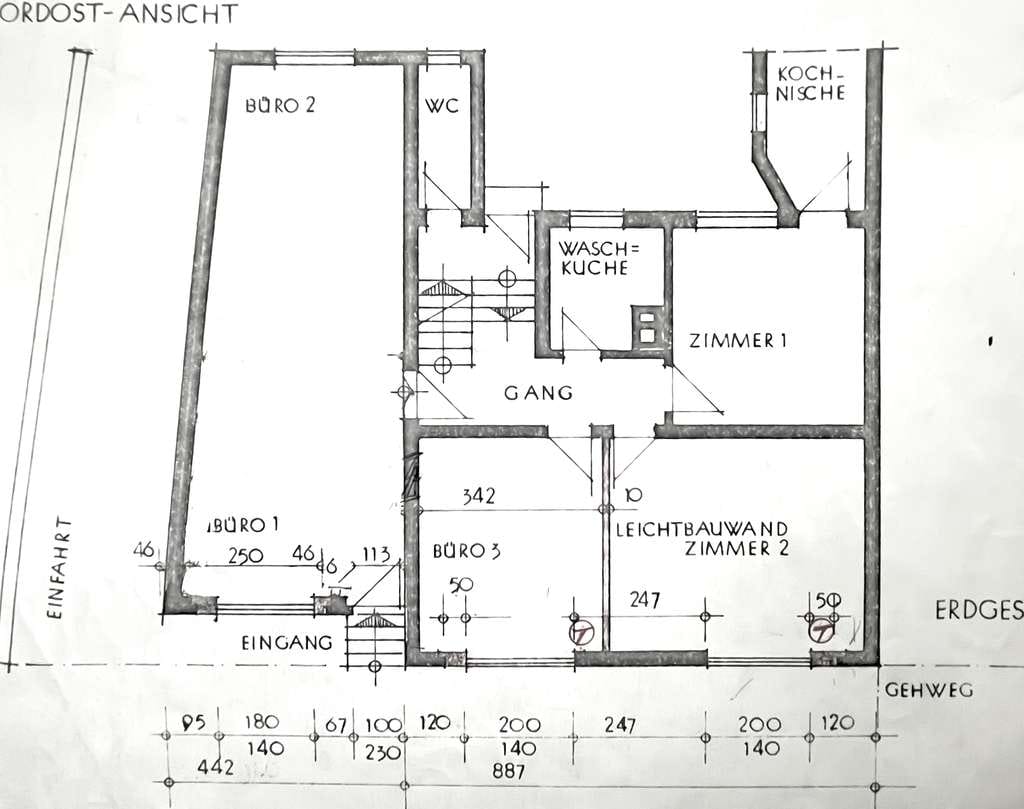 Immobilie in Oberhausen-Rheinhausen - 1-2 Fam.Haus 7-9 Zi., 209 qm, Wohnen + Büro, Oberhausen-Rheinhausen, weitere Bebauung möglich PRIVAT - Bild 1
