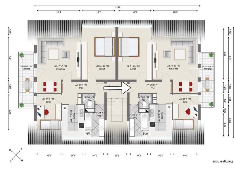 Immobilie in Schwarzenbruck - Abendsonne über den Dächern – Dachgeschosswohnung mit Westbalkon und Garage! - Bild 0